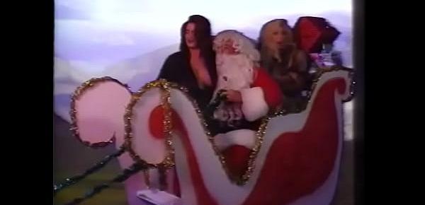  Santa watches as randy lipstick lesbian bitches go muff diving and finger bang